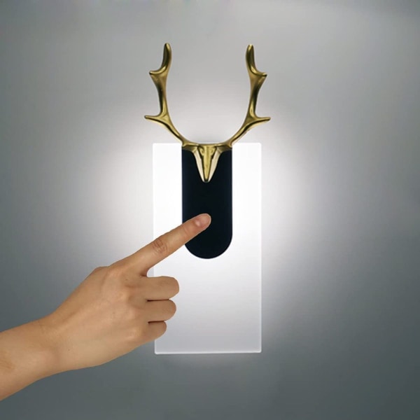 LED-vegglampe, batteridrevet, trådløs, USB, oppladbar, vegglampe, nøkkel