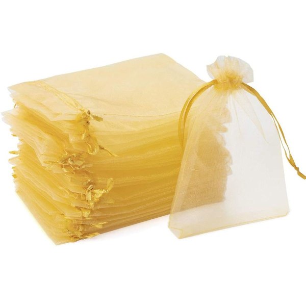 G2PLUS Organzapåsar för festgåvor, 10 cm x 15 cm, 100-pack KLB