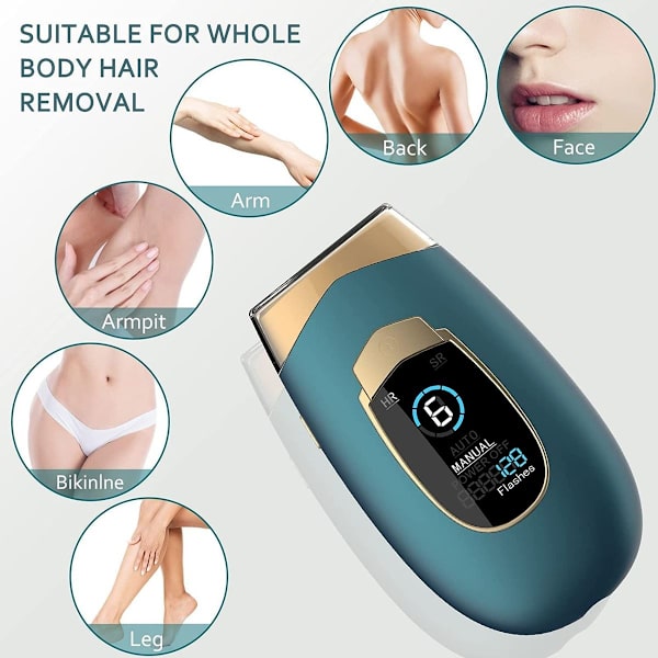 Epilator Bærbar Smertefri Laser Epilator Til Blød Hud