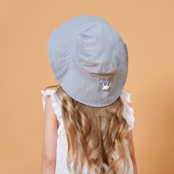 Chapeau de soleil réglable pour fille grise,chapeau de protection solaire à large bord pour bébé fille garçon et bébé unisexe