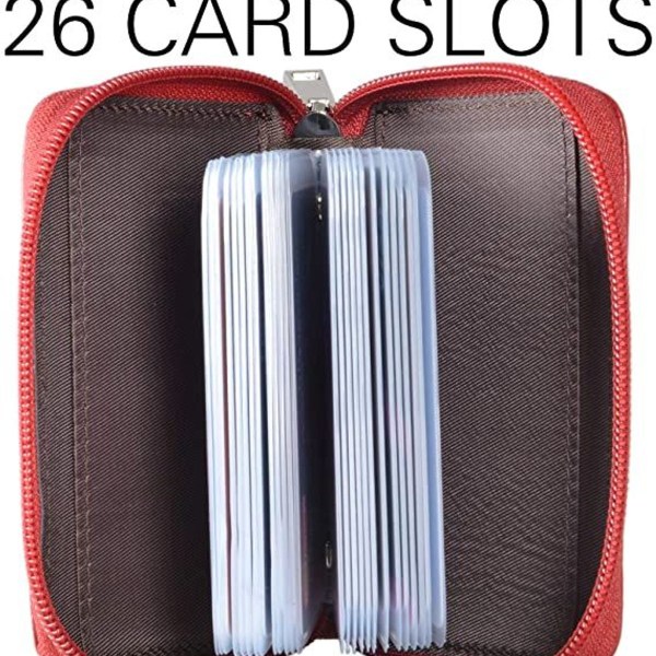 Kreditkortholder i læder med 26 kortpladser