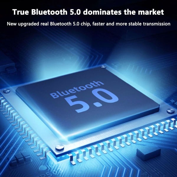 Bluetooth-headset trådløs sort