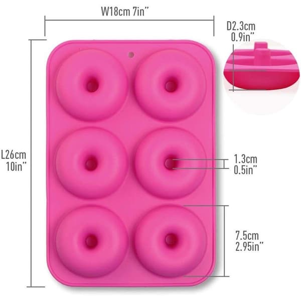 2 stk. Non-Stick Food Grade Silikone Donutforme KLB
