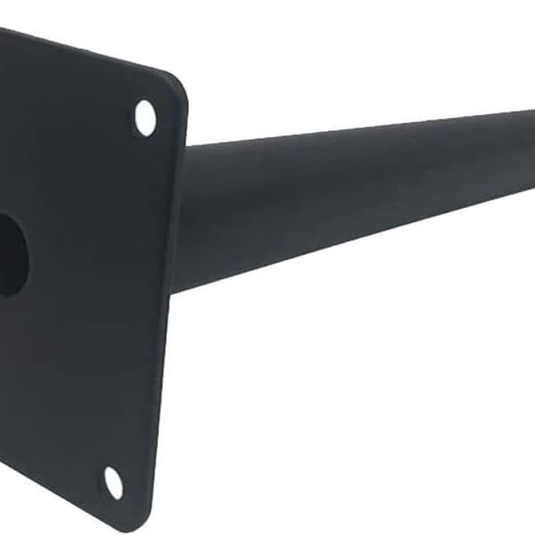 Skrånende bordben, metal skabben, koniske møbelben, rustfrit stål, sort l