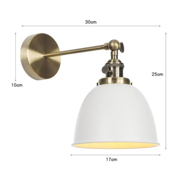 Modern tak halvcirkel mini med vit metallskärm Vit