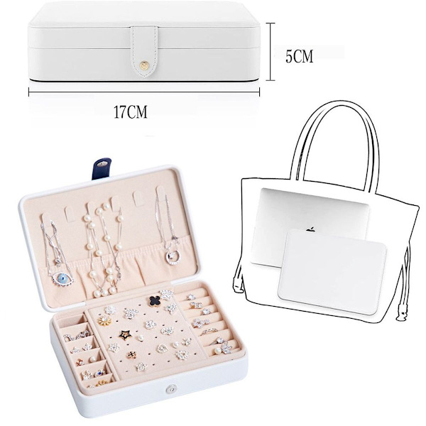 Smyckeskrin Organizer för Kvinnor Flickor Fru Ideal Present