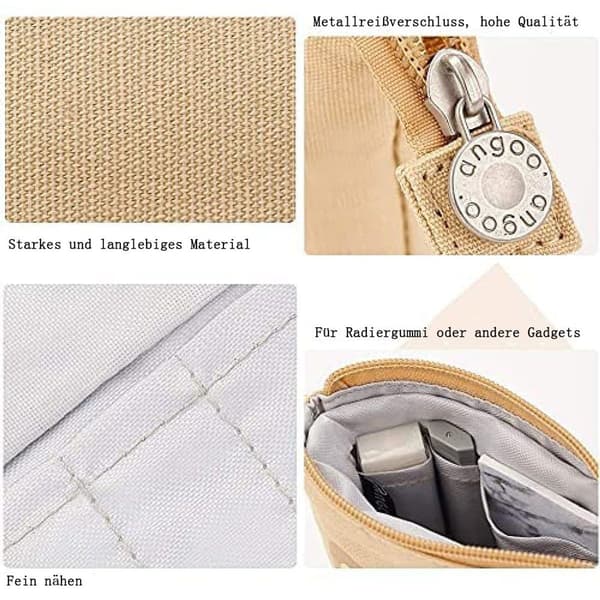 Pencil case med lynlås, pencil case til piger teenager, studerende KLB