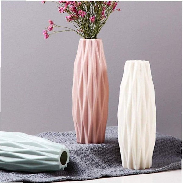 Nordisk Imitation Blomsterpot Origami Plast Vase Flaske Stue Kerne