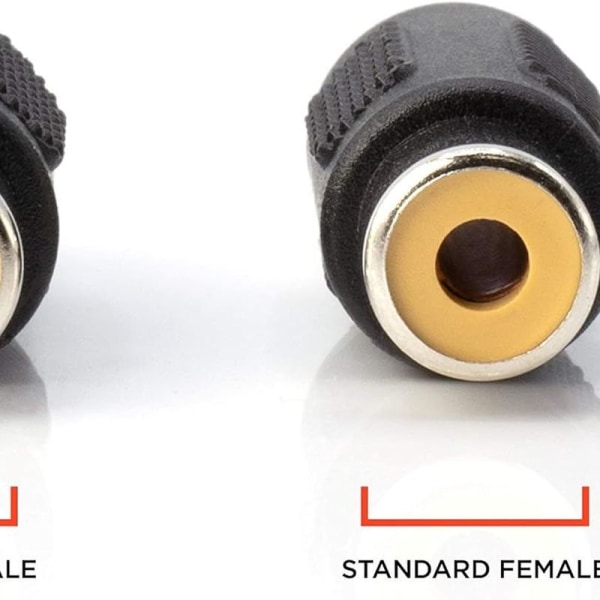 RCA-adapter, hona till hona koppling, förlängare, cylinder - ljud