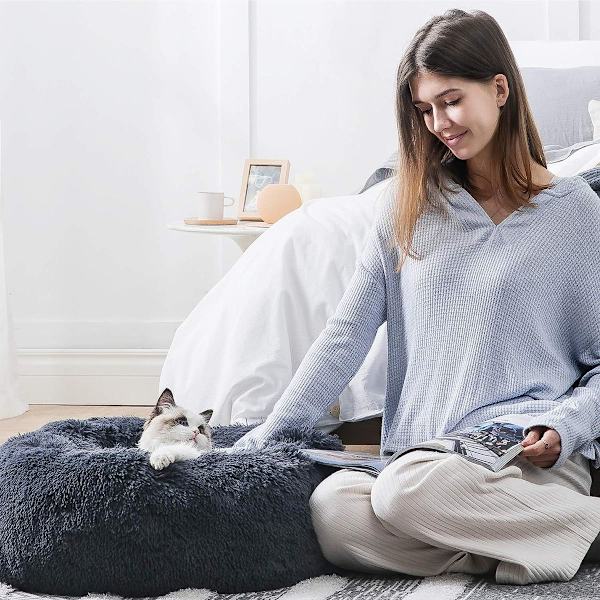 Bedsure katteseng vaskbar fluffy hund seng - kattesoveplads til KLB