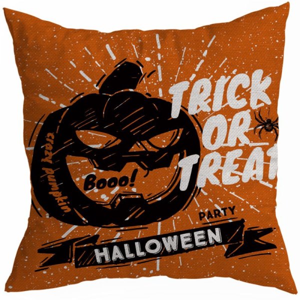 Sæt med 4 Halloween dekorative pudebetræk 18x18 tommer