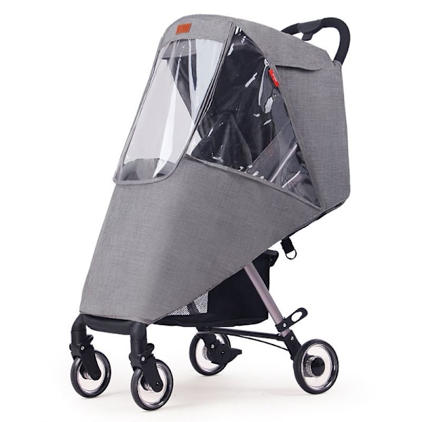 Universell barnvagnsregnskydd Vattentätt mysigt regnskydd Baby Comfort Anti-regn/damm Käppskydd Regnskydd med dragkedja i transparent PVC för barnvagn
