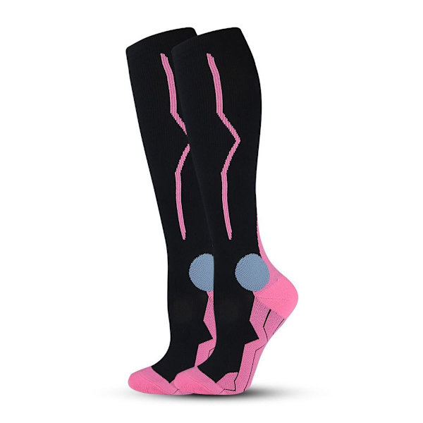 Fitness Tube Kompressionsstrumpor - Utomhus Sport Fitness rosa KLB