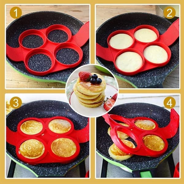 Nonstick Silikon Egg Ring Pankakeform, Omelett Egg Ring,