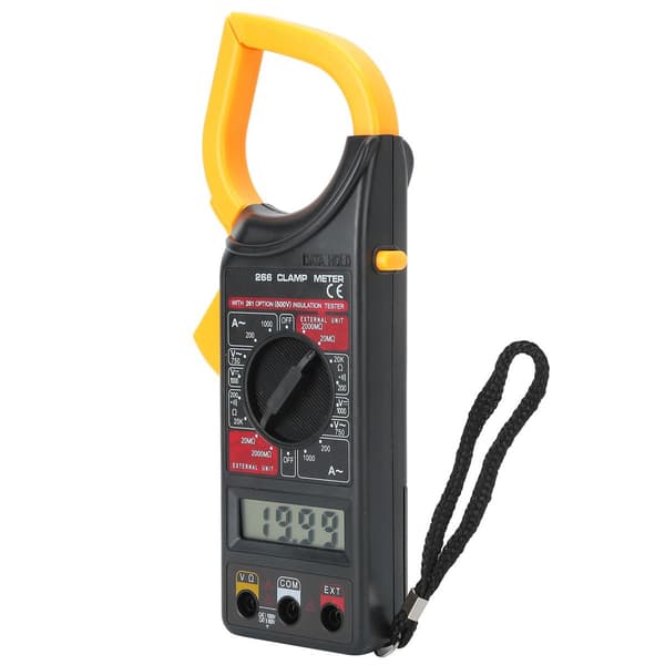 Digital klämmamätare Portabel Amperemeter Voltmeter Elektronisk KLB