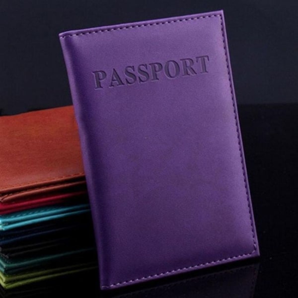 Passfodral i konstläder för ID-kort (ljusblå)