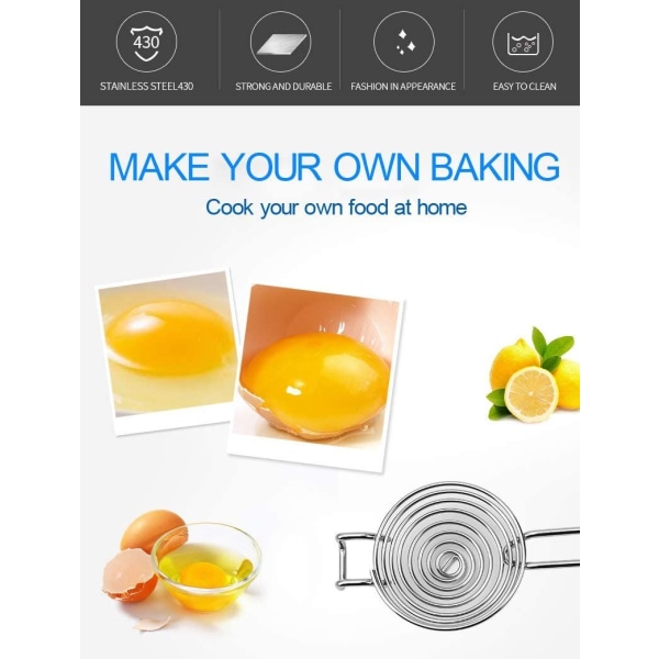 Äggulneseparator i Rostfritt Stål - Köksredskap för Att Separera Äggvita och Ägggula