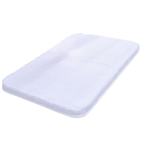 Badrumsmatta, absorberande matta, golvmatta för hemmet, halkfri badrumsmatta, vit