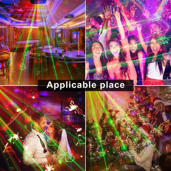 Festhjul, diskokule mini lydaktivert DJ diskolys RGB LED blitzlys