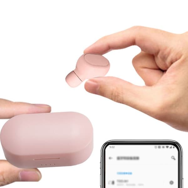 Trådløse ørepropper, trådløse hodetelefoner Bluetooth 5.0 Rosa