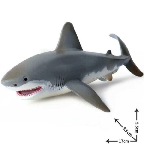 Naturtro Shark Legetøj Realistisk Bevægelsessimulering Dyremodel Legetøj Børn KLB