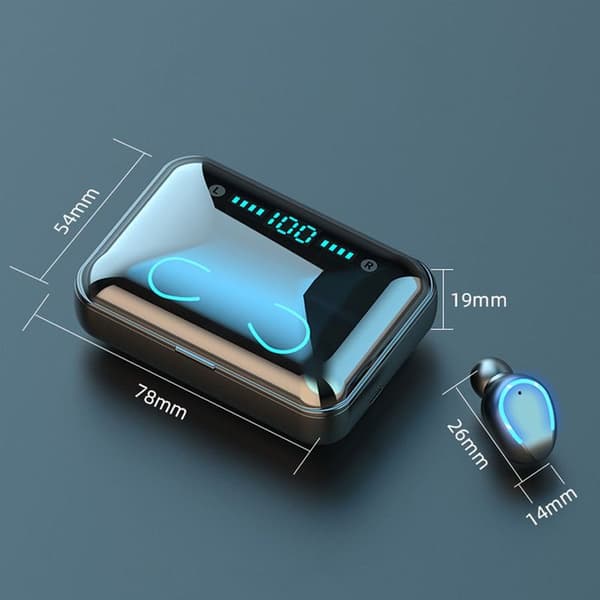 Bluetooth-hovedtelefoner, trådløse øretelefoner, touch-styring med LED