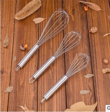 24cm rustfrit stål 8-tråds piskeris, sølv
