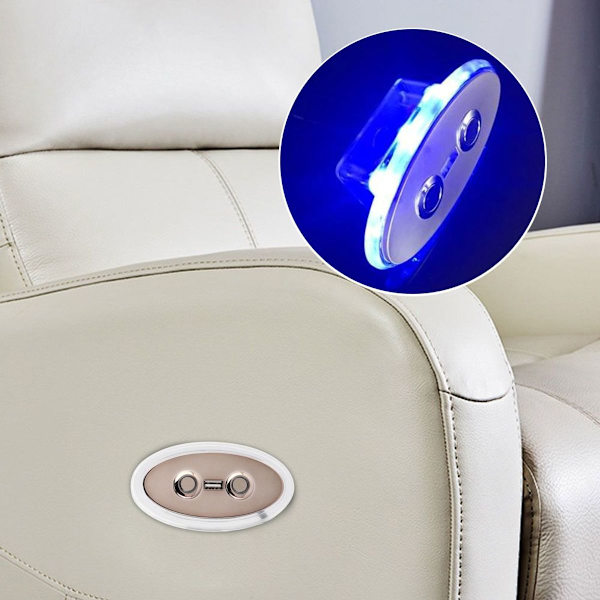 Elektrisk soffa med LED-bakgrundsbelysning, 2-knappars manuell omkopplare KLB