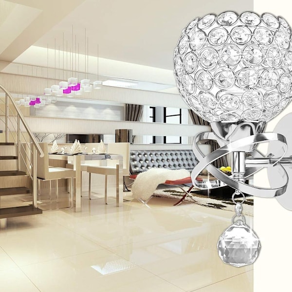 Moderne krystall pendel vegglampe soverom gjeng stue vegglampe KLB