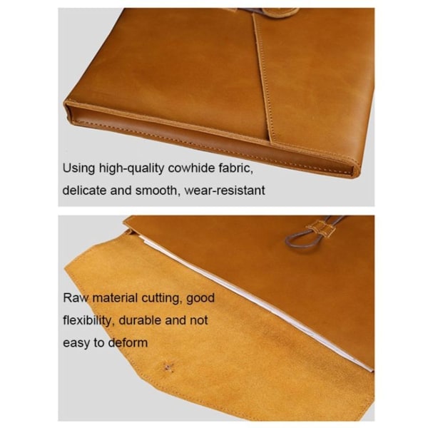 S121 Slitesterk forretningskoffert i skinn, brun