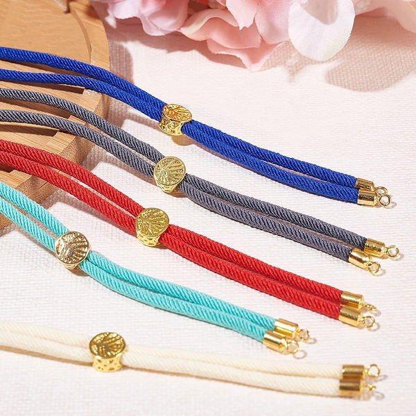 5-strenget justerbar nylon-skyde-armbånd til fremstilling af snoet snorarm KLB