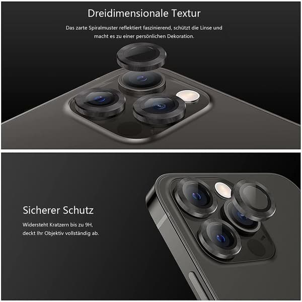 Kamera beskyttelse til iPhone 13 Pro/ iPhone 13 Pro Max kamera hærdet glas,