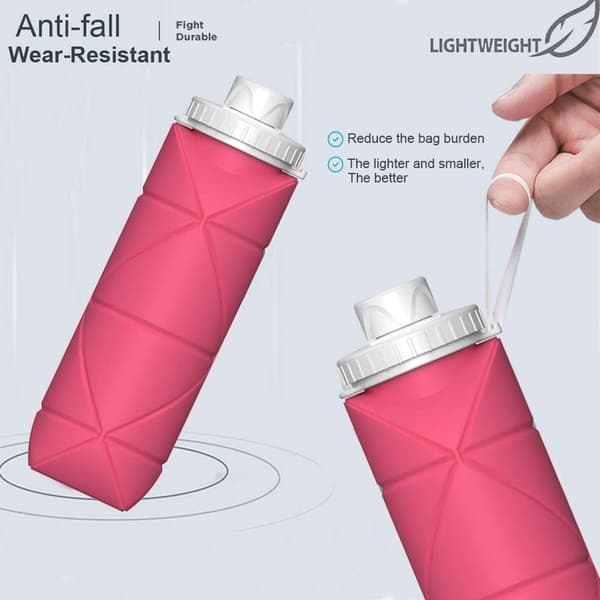 Special MADE Foldable Vandflasker Lækagesikker Ventil Pink KLB