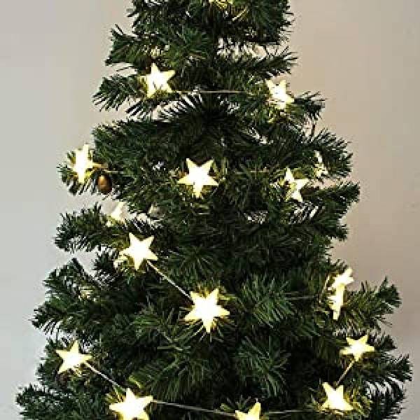 LED-stjernelys 30 stk. batteridrevet til fest, have, KLB