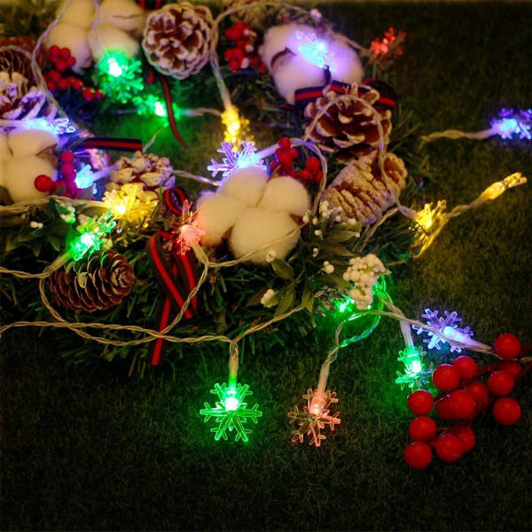 Joulu lumikide valot 3m 20 LED paristokäyttöinen KLB