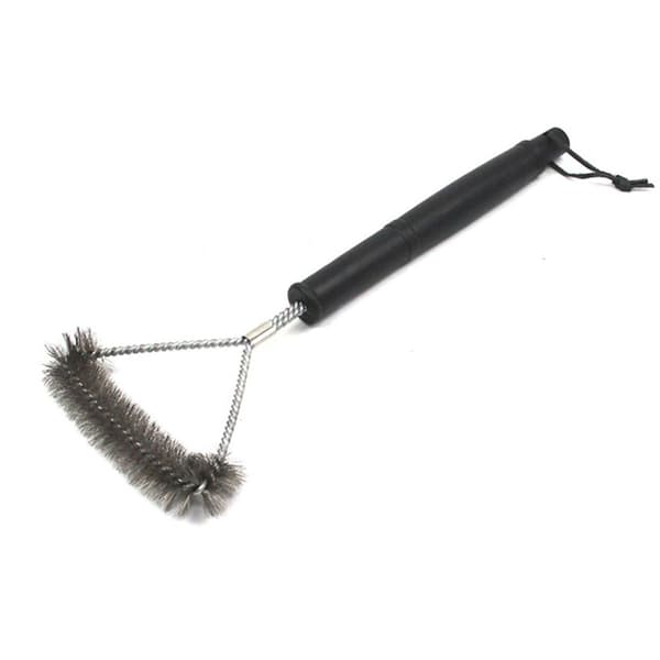 Grillbørste trefladet grillbørste, 37,5 cm, sort/sølv