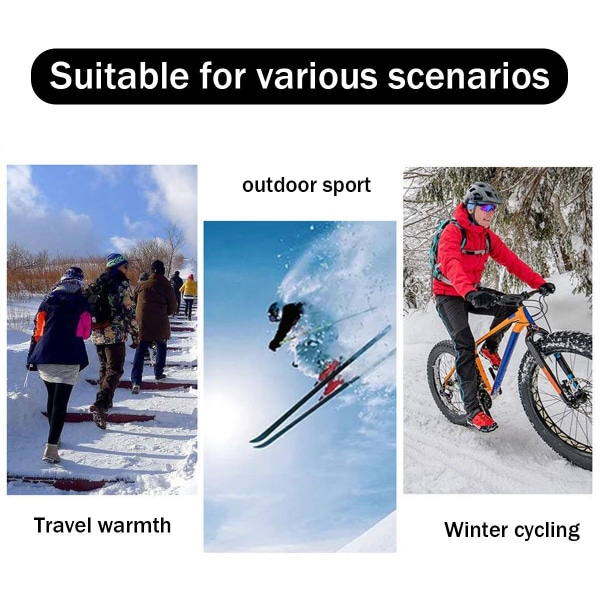 Ski Sne Handsker Vinter Koldt Vejr Vindtæt Sort og Hvid KLB