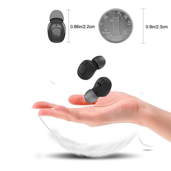 Bluetooth-hovedtelefoner, trådløse øretelefoner, in-ear TWS stereo sort