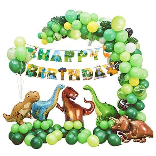 Dinosaur bursdagsfestdekorasjoner for gutter Dinosaur Ballong