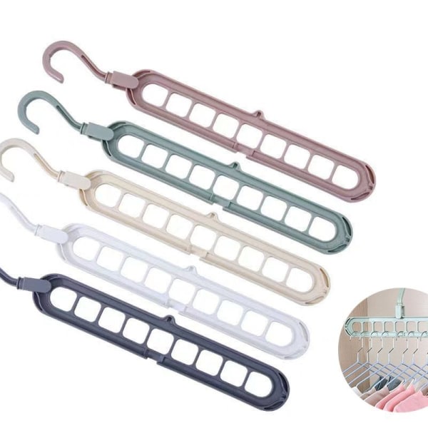 Klädhängare Utrymmesbesparande paket med 5 Multi Organizer Magic Hanger