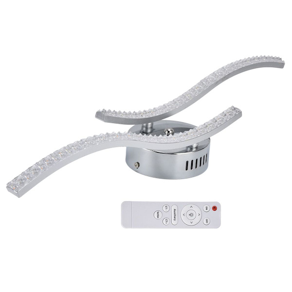 LED-taklampe, 3-farget, med fjernkontroll, dimbar, bølget KLB