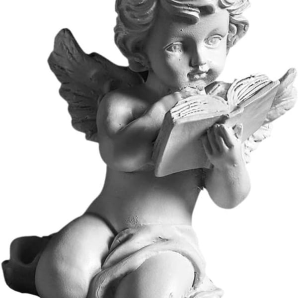Resin Cherub Angel Garden Statue, Charming Angel Sculpture, Memorial Statue for