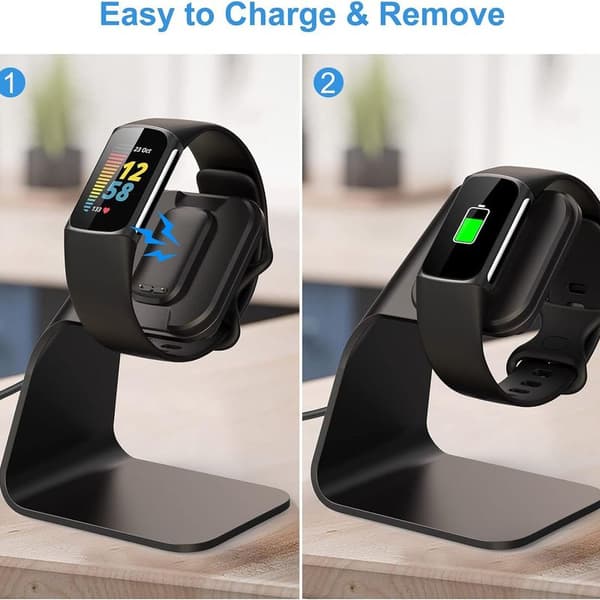 Fitbit Charge 5 / Luxe -yhteensopiva latausasema,