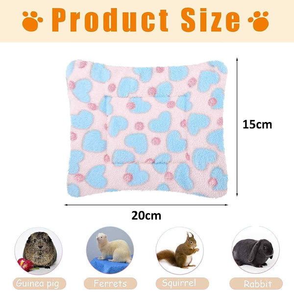 5-pack Love Pet Pad Vit/Grå Hamster Totoro Kanin Värmeplatta Rosa KLB