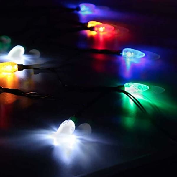 Flerfarget LED julelys telefonlader - 1,4 m USB-ladekabel 10 LED-er - Android Micro USB (Android, 1 pakke) KLB