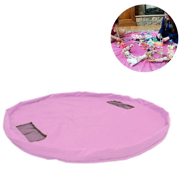 Barnens leksakslåda, leksaksförvaringsmatta rosa KLB