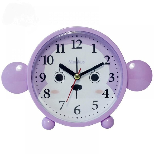 Cartoon Alarm Clock for Soverom - Animal Ears Home Decor Bordklokke i rosa