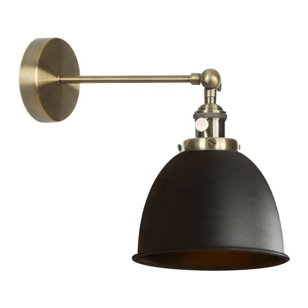 Moderne tak halvsirkel mini med svart metallskjerm svart