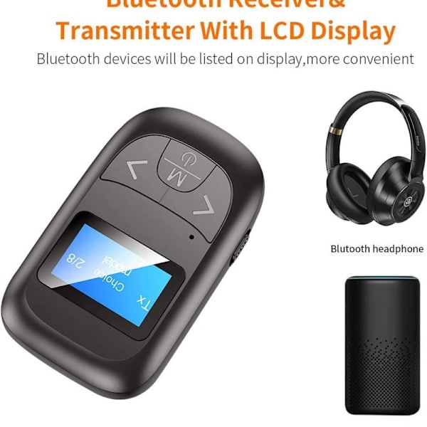 Synlig Bluetooth-sender og -mottaker, 3-i-1 trådløs