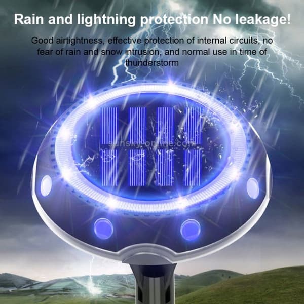TG-JG00128 8 LED prickig lång rör solenergi utomhus vad